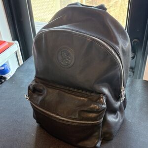 Paul Smith Black Leather Backpack